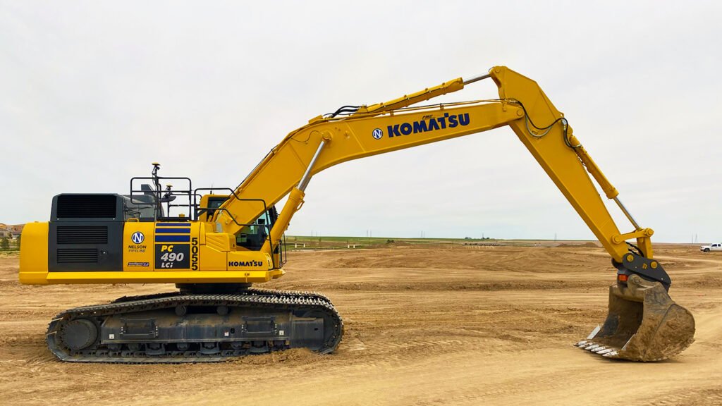 Excavator on job site