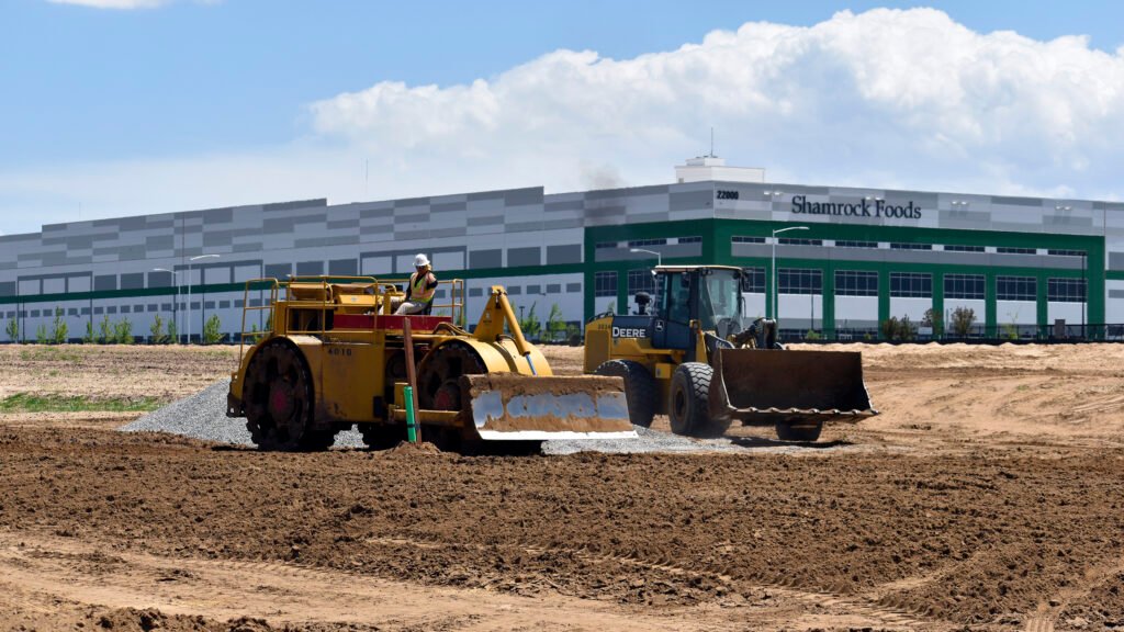 Loaders on Shamrock Foods job site